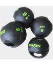 POBLACK COLOUR MEDICINE BALLS WITH DOUBLE GRIPS - 10KG